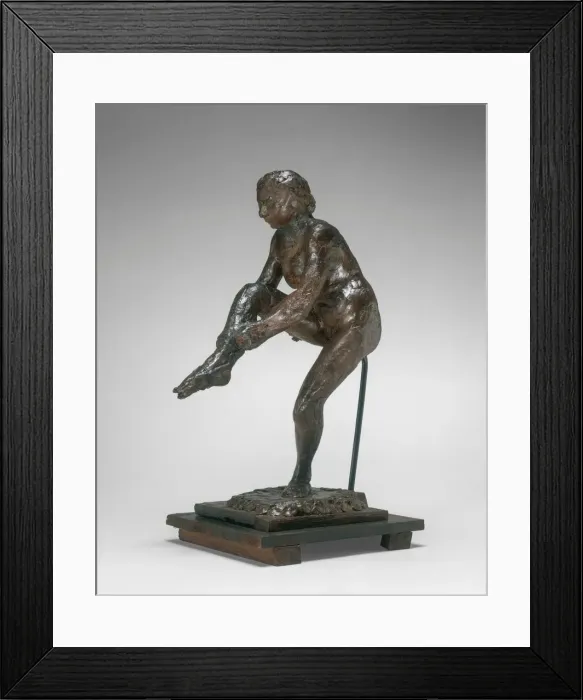 Framed Print : Dancer Putting on Her Stocking, 1890s / 1911. Creator: Edgar Degas Framed Print : Dancer Putting on Her Stocking, 1890s / 1911. Creator: Edgar Degas