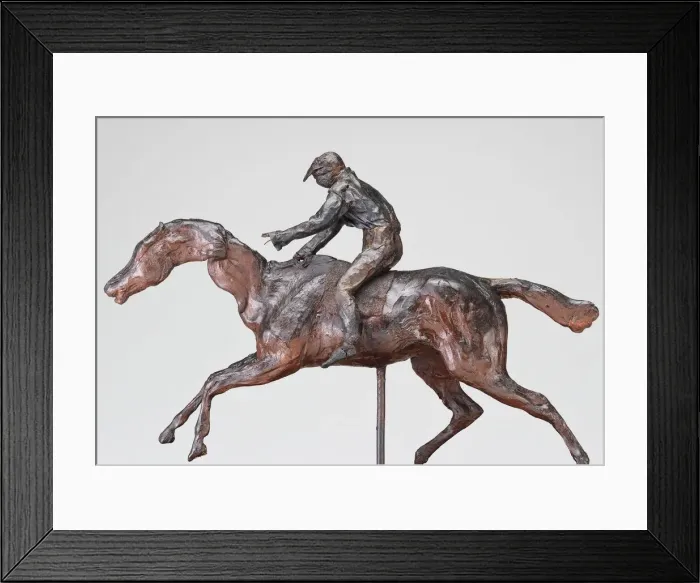 Framed Print : Jockey with Cap, possibly 1890s. Creator: Edgar Degas Framed Print : Jockey with Cap, possibly 1890s. Creator: Edgar Degas