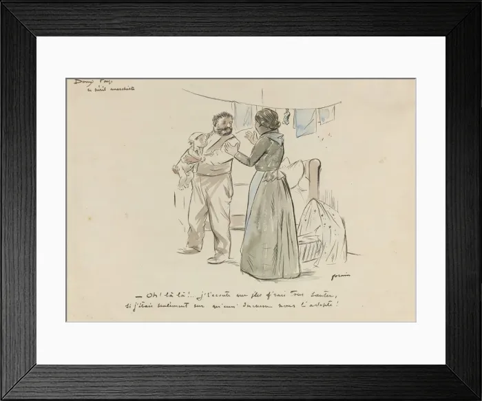 Framed Print : Le Peril Anarchiste, c. 1897. Creator: Jean Louis Forain Framed Print : Le Peril Anarchiste, c. 1897. Creator: Jean Louis Forain