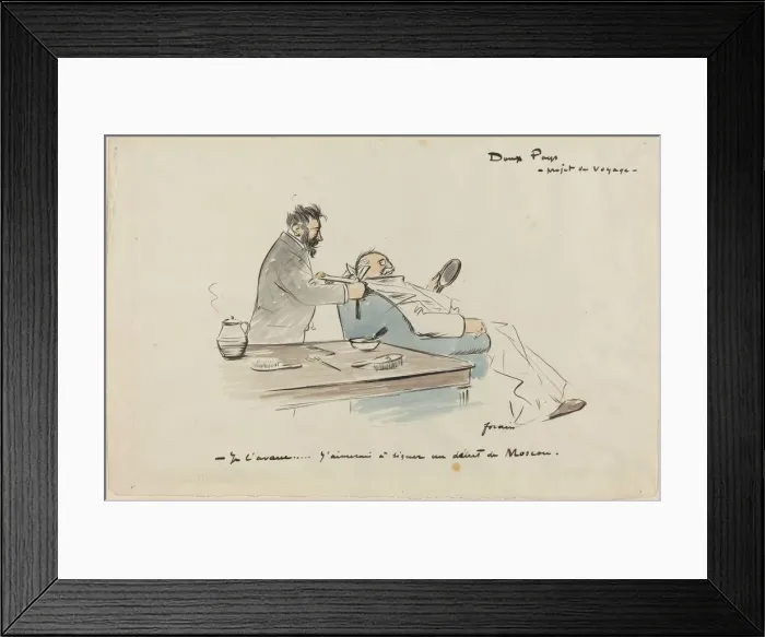 Framed Print : Project de Voyage, c. 1897. Creator: Jean Louis Forain Framed Print : Project de Voyage, c. 1897. Creator: Jean Louis Forain