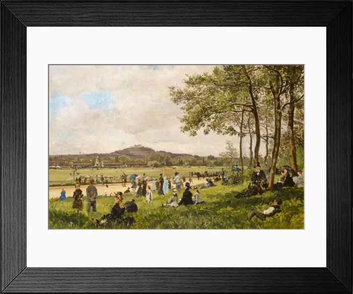 Framed Print : Race Course at Longchamps, c. 1870. Creator: Unknown Framed Print : Race Course at Longchamps, c. 1870. Creator: Unknown
