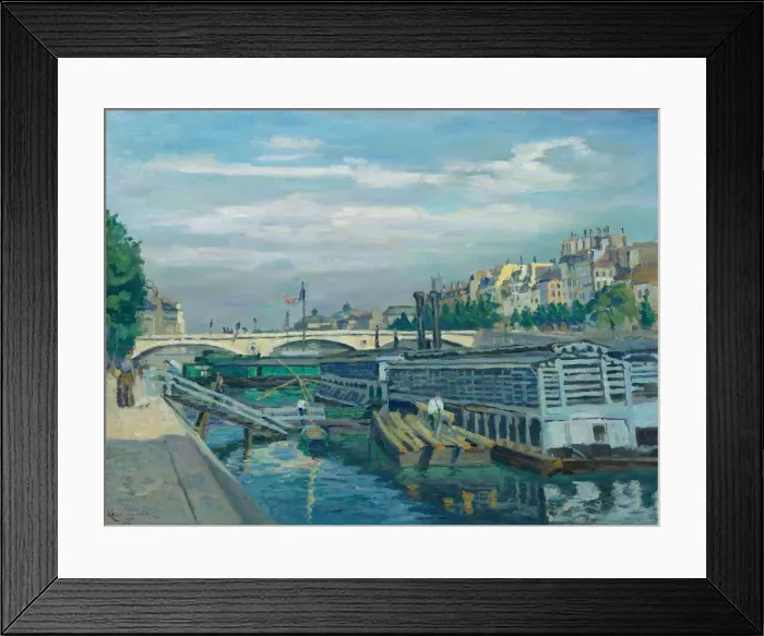 Framed Print : The Bridge of Louis Philippe, 1875. Creator: Armand Guillaumin Framed Print : The Bridge of Louis Philippe, 1875. Creator: Armand Guillaumin