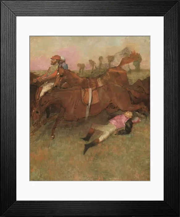Framed Print : Scene from the Steeplechase: The Fallen Jockey, 1866, reworked 1880-1881 and c. 1897 Framed Print : Scene from the Steeplechase: The Fallen Jockey, 1866, reworked 1880-1881 and c. 1897
