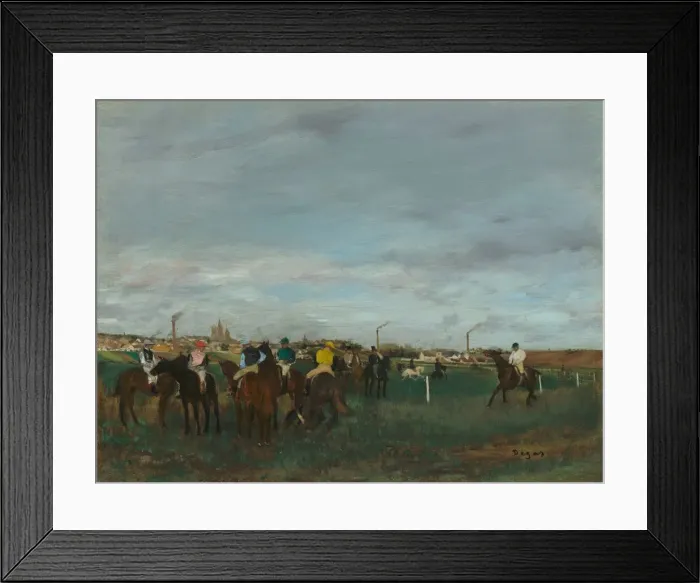 Framed Print : The Races, 1871-1872. Creator: Edgar Degas Framed Print : The Races, 1871-1872. Creator: Edgar Degas