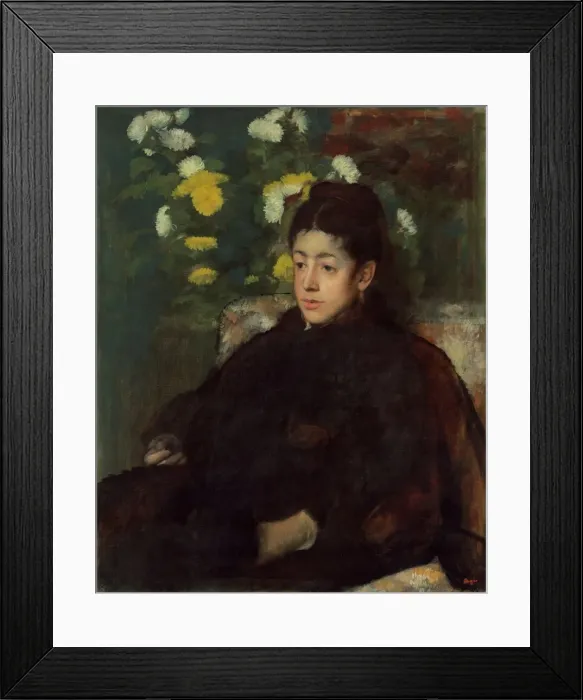 Framed Print : Mademoiselle Malot, c. 1877. Creator: Edgar Degas Framed Print : Mademoiselle Malot, c. 1877. Creator: Edgar Degas