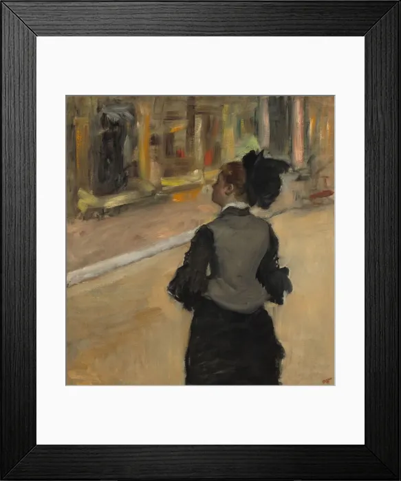 Framed Print : Woman Viewed from Behind (Visit to a Museum), c. 1879-1885. Creator: Edgar Degas Framed Print : Woman Viewed from Behind (Visit to a Museum), c. 1879-1885. Creator: Edgar Degas
