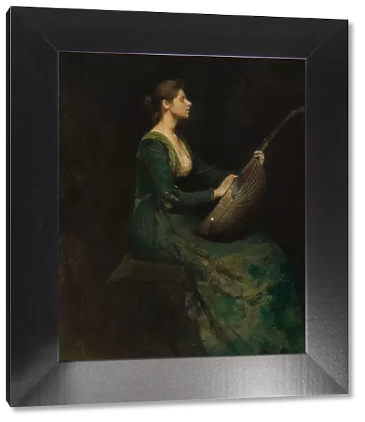 Lady with a Lute, 1886. Creator: Thomas W Dewing