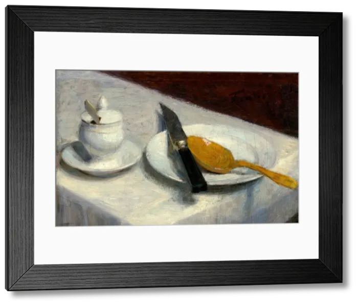 Framed Print : Still Life with Mustard Pot, 1860. Creator: Henri Fantin-Latour Framed Print : Still Life with Mustard Pot, 1860. Creator: Henri Fantin-Latour