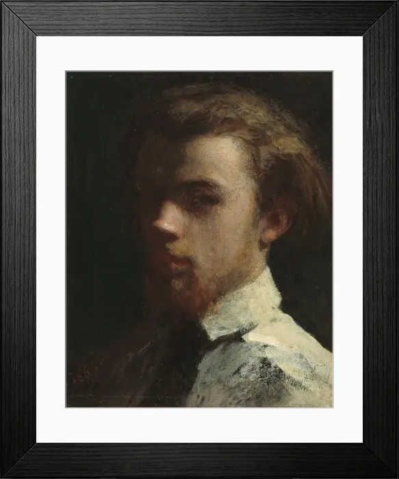 Framed Print : Self-Portrait, 1858. Creator: Henri Fantin-Latour Framed Print : Self-Portrait, 1858. Creator: Henri Fantin-Latour