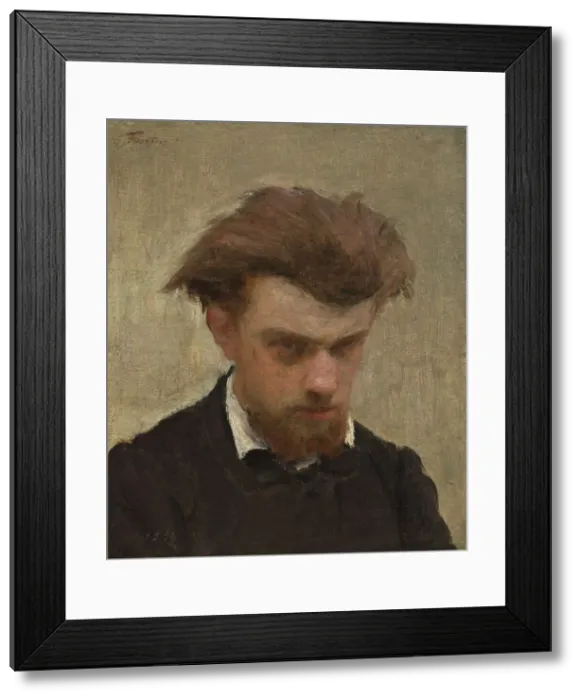 Framed Print : Self-Portrait, 1861. Creator: Henri Fantin-Latour