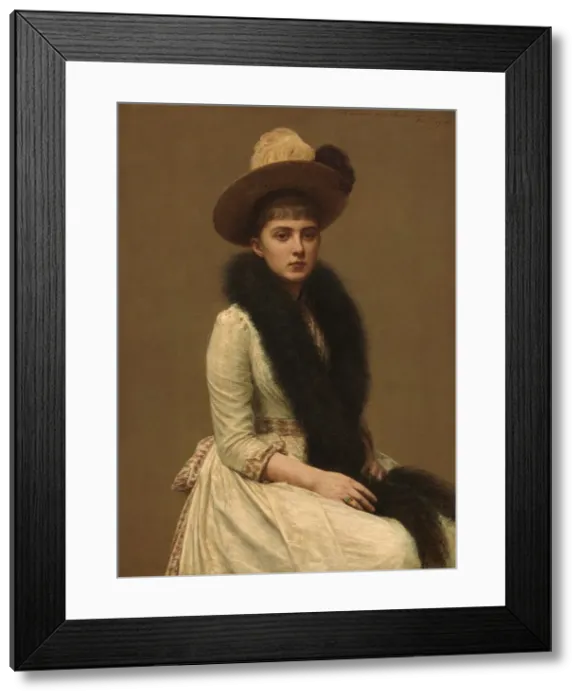 Framed Print : Portrait of Sonia, 1890. Creator: Henri Fantin-Latour Framed Print : Portrait of Sonia, 1890. Creator: Henri Fantin-Latour
