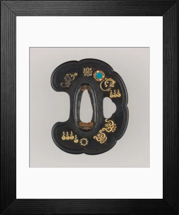 Framed Print : Sword Guard (Tsuba), Japanese, 17th century. Creator: Unknown Framed Print : Sword Guard (Tsuba), Japanese, 17th century. Creator: Unknown
