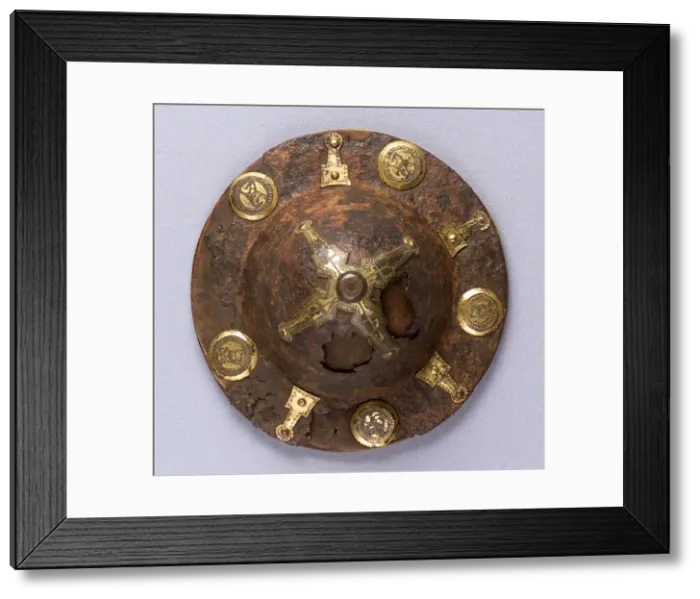 Framed Print : Shield Boss (Umbo), Langobardic, 7th century. Creator: Unknown