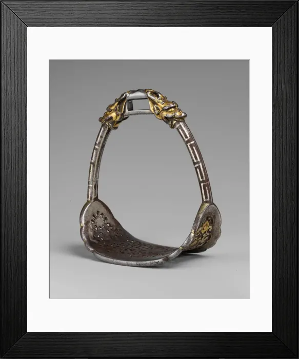 Framed Print : Stirrup, Mongolian or Tibetan, 16th-17th century. Creator: Unknown Framed Print : Stirrup, Mongolian or Tibetan, 16th-17th century. Creator: Unknown
