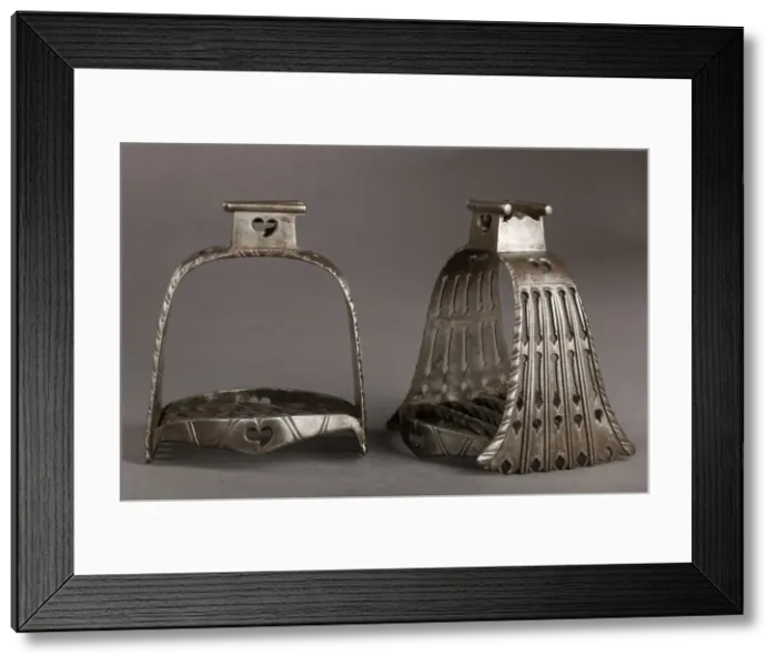 Framed Print : Pair of Stirrups, Spanish, late 16th century - early 17th century. Creator: Unknown Framed Print : Pair of Stirrups, Spanish, late 16th century - early 17th century. Creator: Unknown
