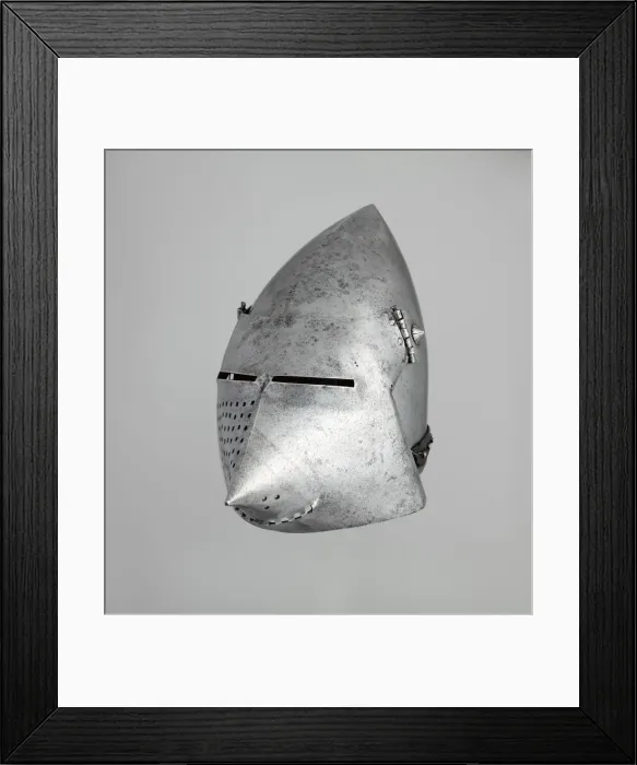 Framed Print : Visored Bascinet, Western European, ca. 1375-1400. Creator: Unknown Framed Print : Visored Bascinet, Western European, ca. 1375-1400. Creator: Unknown