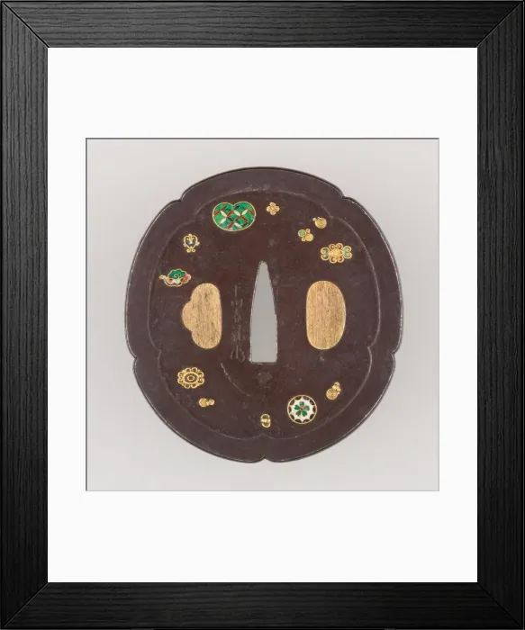 Framed Print : Sword Guard (Tsuba), Japanese, early 19th century. Creator: Unknown Framed Print : Sword Guard (Tsuba), Japanese, early 19th century. Creator: Unknown
