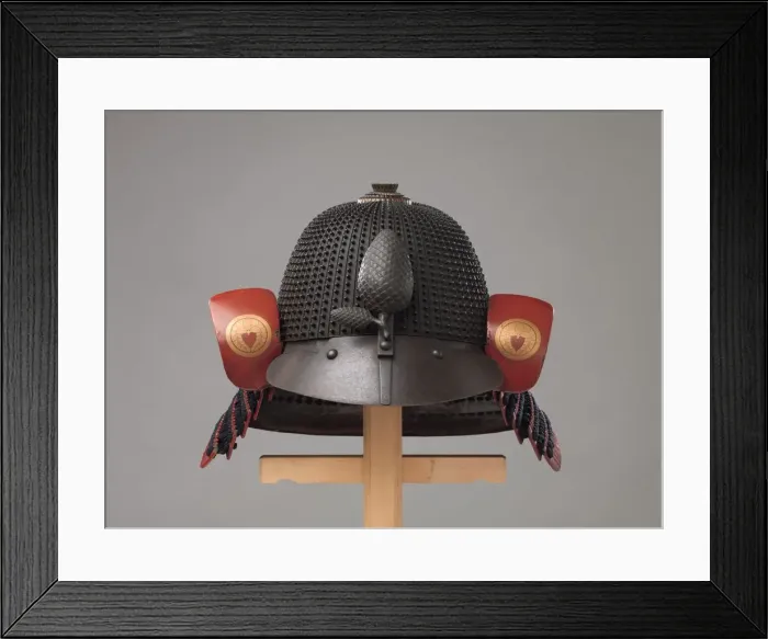 Framed Print : Helmet (Hoshi- Kabuto) in the 16th-Century Style, Japanese