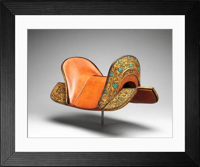 Framed Print : Set of Saddle Plates, Tibetan or Chinese, ca. 1400. Creator: Unknown Framed Print : Set of Saddle Plates, Tibetan or Chinese, ca. 1400. Creator: Unknown