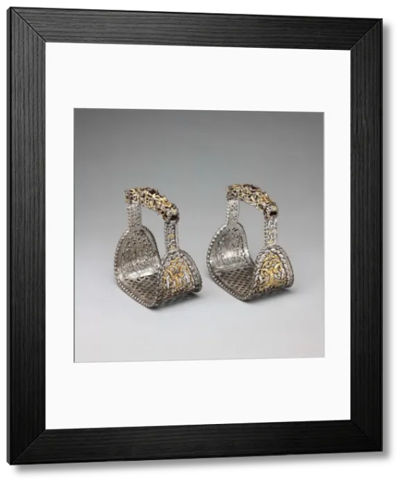 Framed Print : Pair of Stirrups (yob), Tibetan or Mongolian, possibly 12th-14th century Framed Print : Pair of Stirrups (yob), Tibetan or Mongolian, possibly 12th-14th century