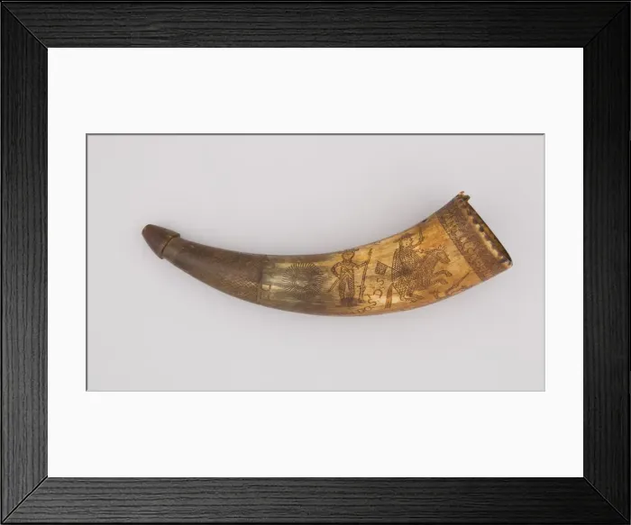 Framed Print : Powder Horn, Mexican, dated March 10, 1809. Creator: Unknown Framed Print : Powder Horn, Mexican, dated March 10, 1809. Creator: Unknown