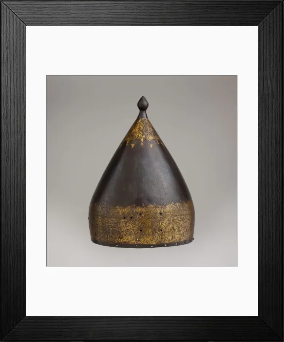 Framed Print : Helmet, Turkish, second half 16th century. Creator: Unknown