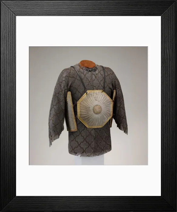 Framed Print : Cuirass (Char-aina), Persian, Safavid, 17th-early 18th century. Creator: Unknown Framed Print : Cuirass (Char-aina), Persian, Safavid, 17th-early 18th century. Creator: Unknown