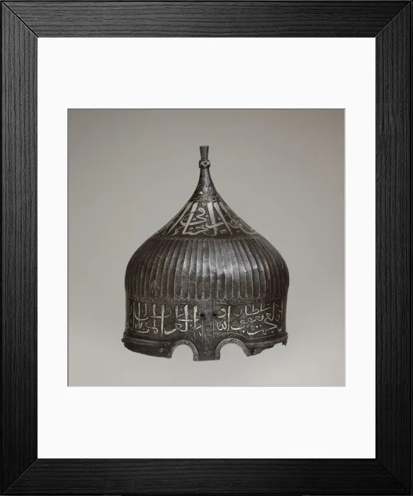 Framed Print : Turban Helmet, Turkish or Iranian, 1478-ca. 1490. Creator: Unknown