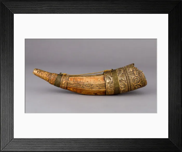 Framed Print : Oliphant (Hunting Horn), possibly southern Italian, ca. 1200. Creator: Unknown Framed Print : Oliphant (Hunting Horn), possibly southern Italian, ca. 1200. Creator: Unknown