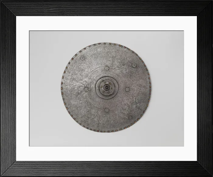 Framed Print : Shield, Turkish or Mamluk, late 15th century. Creator: Unknown Framed Print : Shield, Turkish or Mamluk, late 15th century. Creator: Unknown