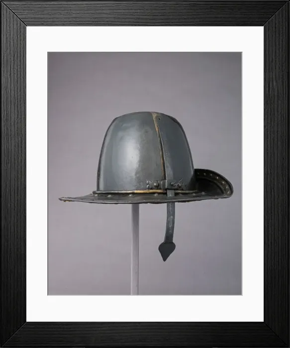 Framed Print : Helmet in the Shape of a Cavaliers Hat, probably British, ca. 1630-50. Creator: Unknown Framed Print : Helmet in the Shape of a Cavaliers Hat, probably British, ca. 1630-50. Creator: Unknown