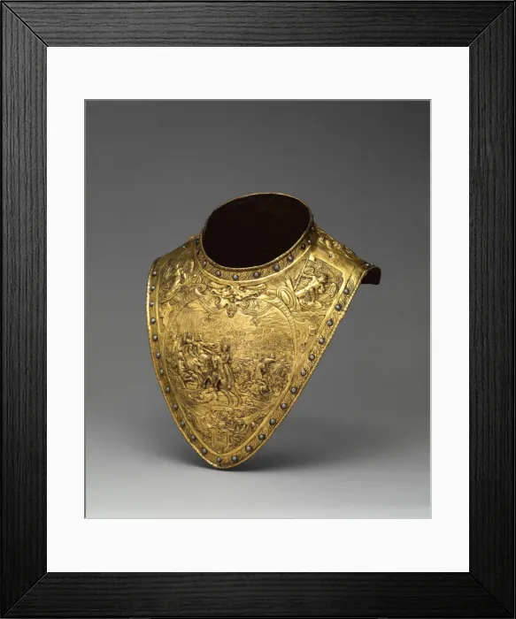 Framed Print : Gorget, probably Dutch, ca. 1630. Creator: Unknown Framed Print : Gorget, probably Dutch, ca. 1630. Creator: Unknown