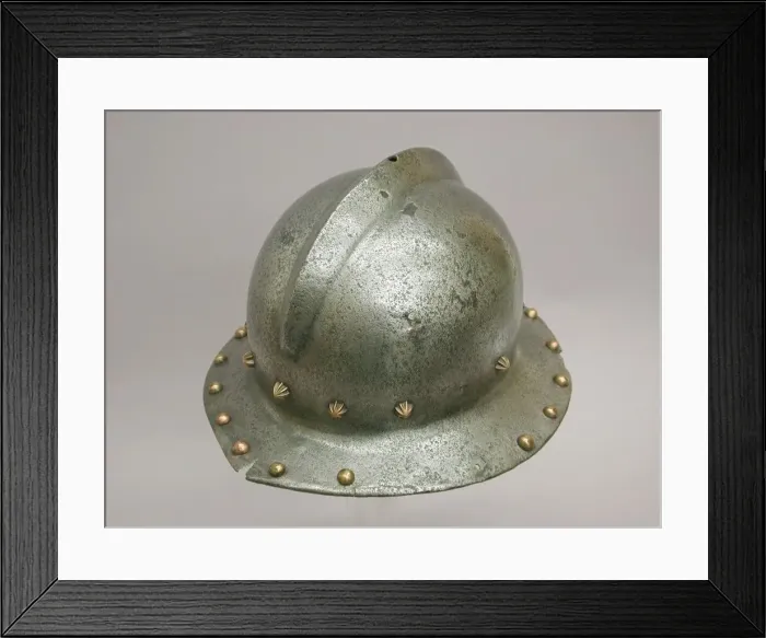 Framed Print : War Hat, probably Italian, 1450-1500. Creator: Unknown Framed Print : War Hat, probably Italian, 1450-1500. Creator: Unknown