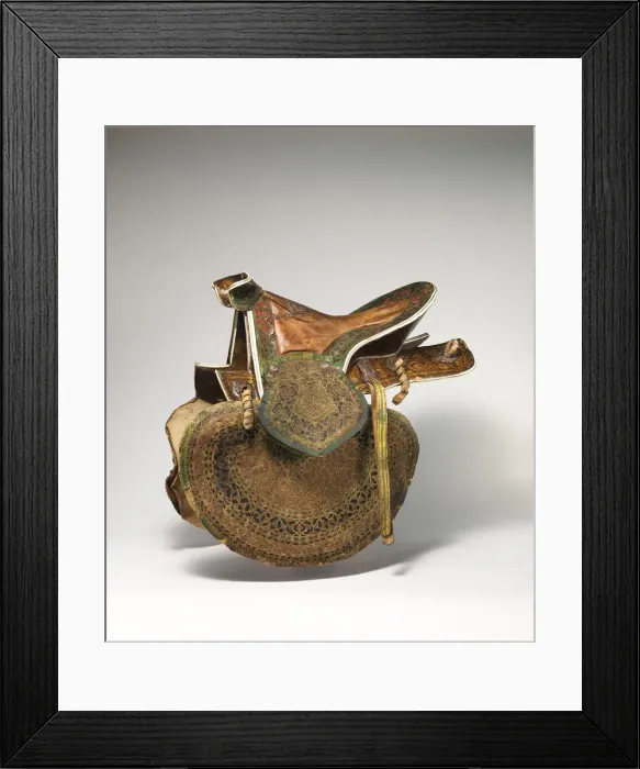 Framed Print : Saddle, Turkish, late 16th-17th century. Creator: Unknown Framed Print : Saddle, Turkish, late 16th-17th century. Creator: Unknown