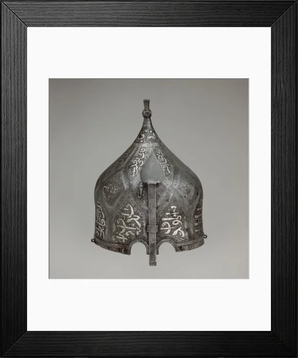 Framed Print : Turban Helmet, Turkish, in the style of Turkman armour, 16th century. Creator: Unknown Framed Print : Turban Helmet, Turkish, in the style of Turkman armour, 16th century. Creator: Unknown