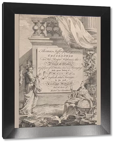 Trade Card for Thomas Jefferys, Engraver, Geographer, and Printseller, 18th century