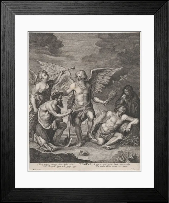 Framed Print : Time crowning Employment and punishing Idleness, ca. 1650-77. Creator: Antoine Couchet Framed Print : Time crowning Employment and punishing Idleness, ca. 1650-77. Creator: Antoine Couchet