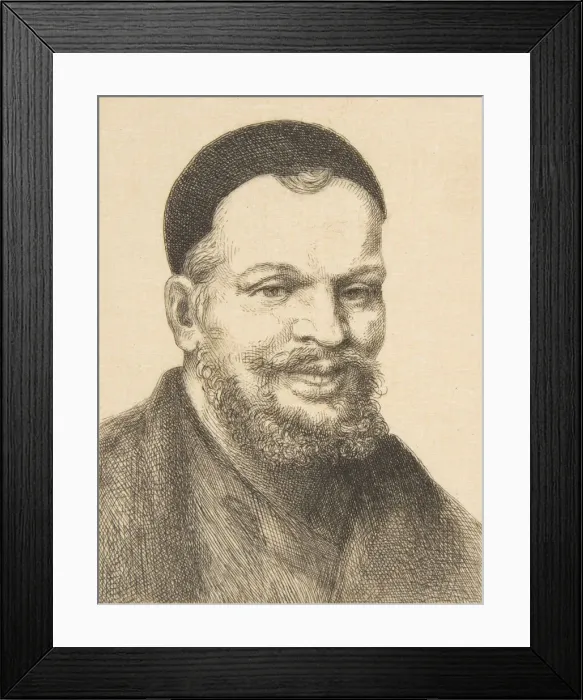Framed Print : Portrait of Rabelais, 1868. Creator: Felix Bracquemond Framed Print : Portrait of Rabelais, 1868. Creator: Felix Bracquemond