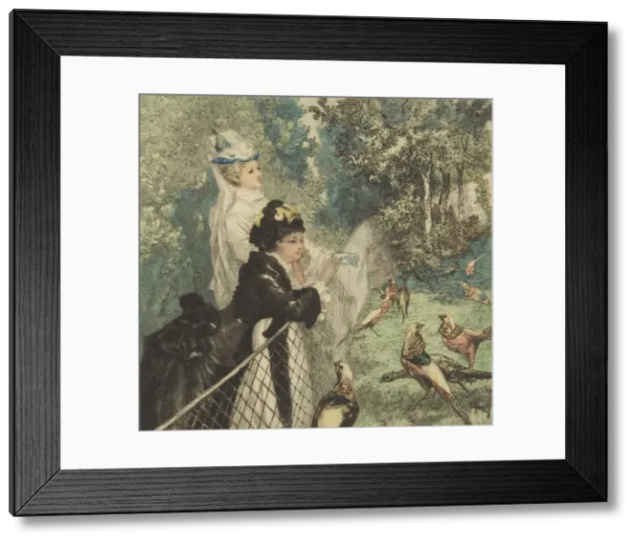Framed Print : In the Zoological Garden, ca. 1873. Creator: Felix Bracquemond Framed Print : In the Zoological Garden, ca. 1873. Creator: Felix Bracquemond