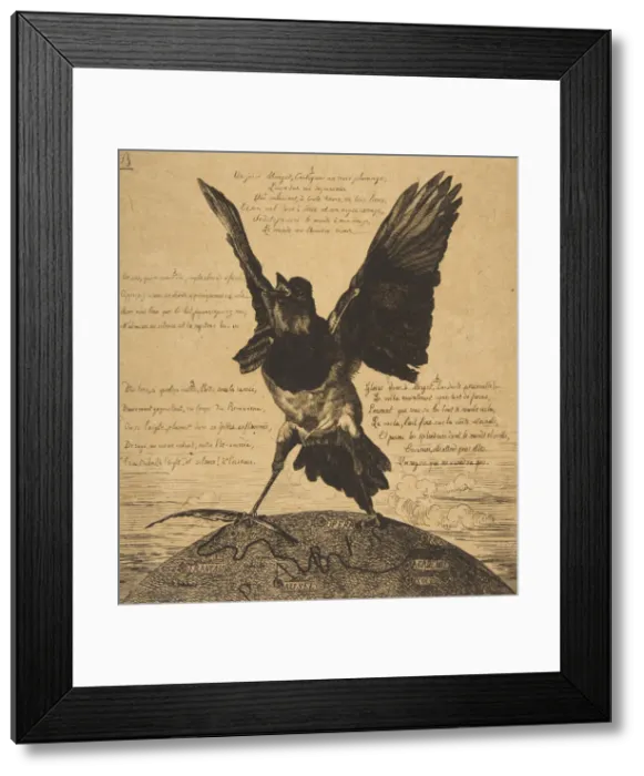 Framed Print : Margot la Critique, 1854. Creator: Felix Bracquemond Framed Print : Margot la Critique, 1854. Creator: Felix Bracquemond
