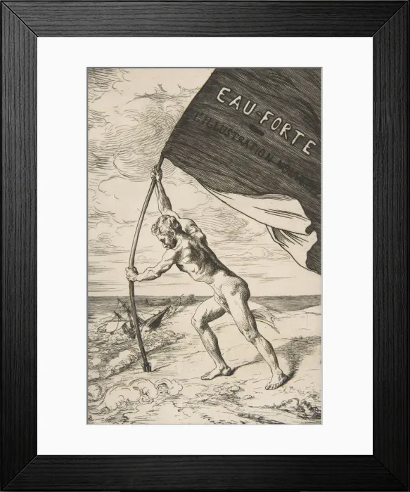 Framed Print : Frontispiece for L Illustration Nouvelle, 1868. Creator: Felix Bracquemond Framed Print : Frontispiece for L Illustration Nouvelle, 1868. Creator: Felix Bracquemond