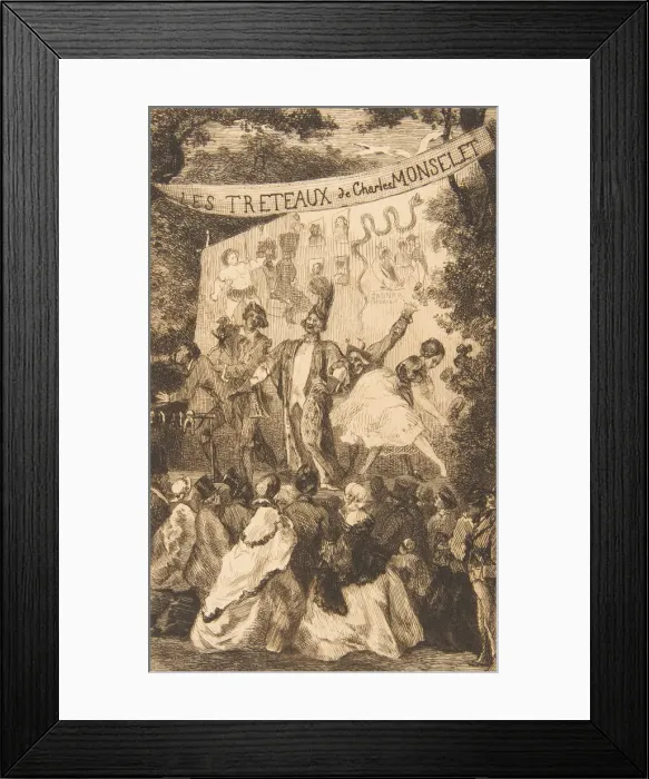 Framed Print : Frontispiece for Les Treteaux de Monselet, 1859 Framed Print : Frontispiece for Les Treteaux de Monselet, 1859