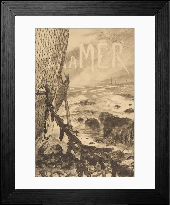 Framed Print : La Mer, 1850-1914. Creator: Felix Bracquemond Framed Print : La Mer, 1850-1914. Creator: Felix Bracquemond