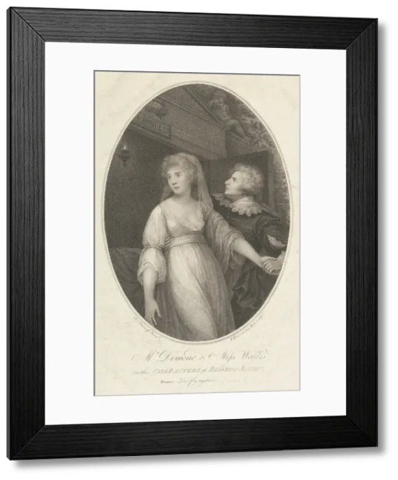 Framed Print : Mr. Dimond and Miss Wallis in the Characters of Romeo and Juliet, May 1, 1796 Framed Print : Mr. Dimond and Miss Wallis in the Characters of Romeo and Juliet, May 1, 1796