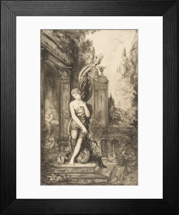 Framed Print : L Homme qui court apres la Fortune et celui qui l attend dans son lit, 1886 Framed Print : L Homme qui court apres la Fortune et celui qui l attend dans son lit, 1886