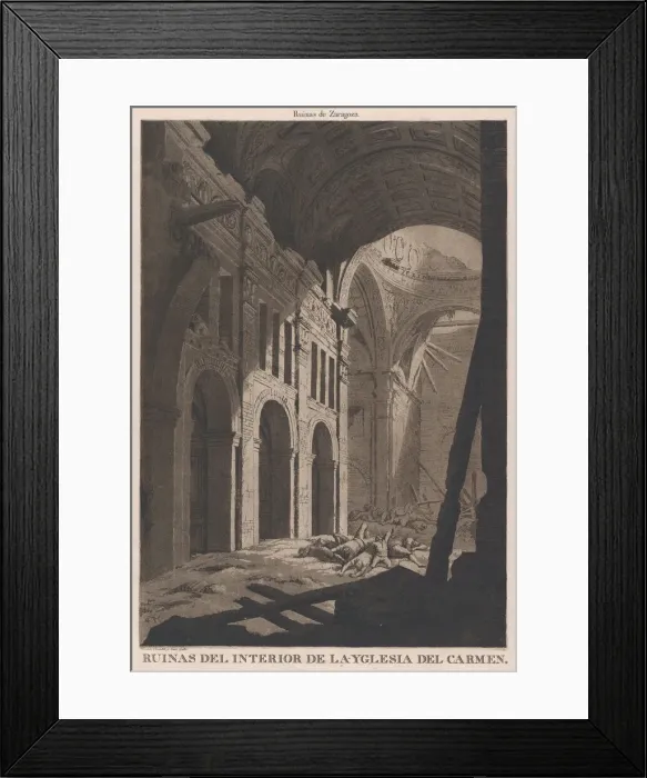 Framed Print : View of the ruins of the interior of the Church of Nuestra Senora del Carmen in Saragos Framed Print : View of the ruins of the interior of the Church of Nuestra Senora del Carmen in Saragos