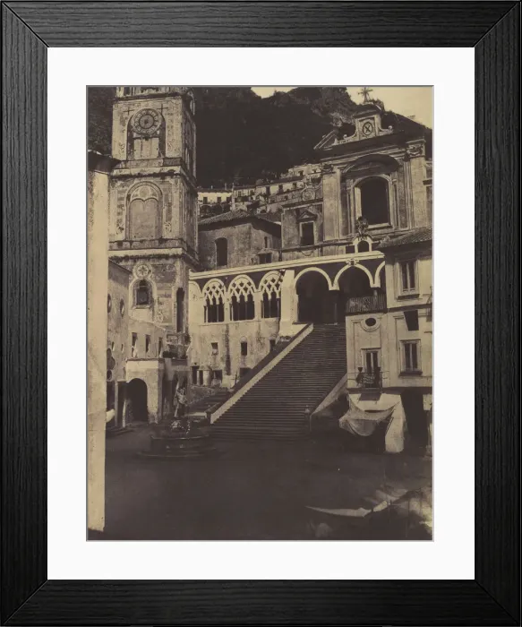 Framed Print : Amalfi, Cathedral, 1853. Creator: Firmin-Eugene Le Dien Framed Print : Amalfi, Cathedral, 1853. Creator: Firmin-Eugene Le Dien