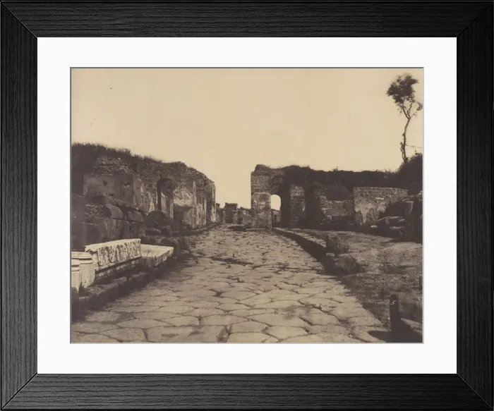 Framed Print : Pompeii, Pompeys Lane, Tomb Monument of Mamia, ca. 1853 Framed Print : Pompeii, Pompeys Lane, Tomb Monument of Mamia, ca. 1853
