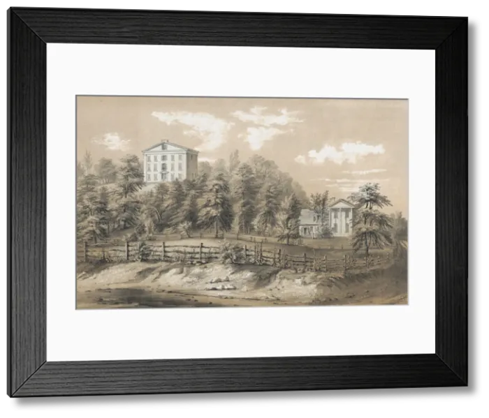 Framed Print : Richmond Seminary, Staten Island, N. Y. 1847-48. Creator: Frances Flora Bond Palmer Framed Print : Richmond Seminary, Staten Island, N. Y. 1847-48. Creator: Frances Flora Bond Palmer