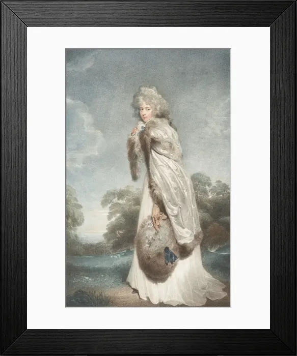 Framed Print : Miss Elizabeth Farren, Countess of Derby, 1792. 1792. Creator: Francesco Bartolozzi Framed Print : Miss Elizabeth Farren, Countess of Derby, 1792. 1792. Creator: Francesco Bartolozzi